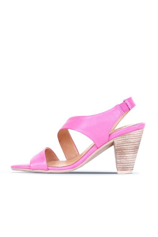 Bueno Shoes Fuşya Deri Kadın Topuklu Ayakkabı 01ws6700 - Görsel 4