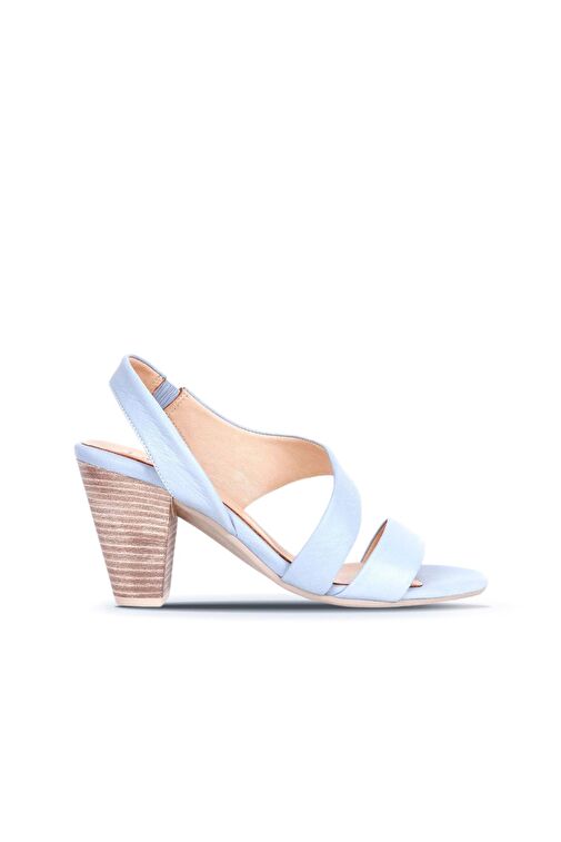 Bueno Shoes Mavi Deri Kadın Topuklu Ayakkabı 01ws6700 - Görsel 2