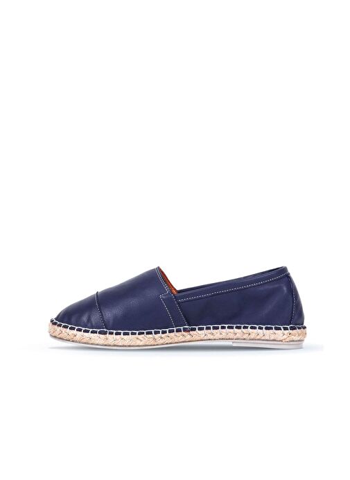 Bueno Shoes Lacivert Deri Kadın Espadril Ayakkabı 01wj0300 - Görsel 7