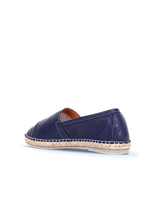 Bueno Shoes Lacivert Deri Kadın Espadril Ayakkabı 01wj0300 - Görsel 9