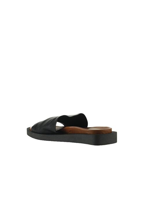 Bueno Shoes Siyah Khv Deri Kadın Düz Terlik 01wq9103 - Görsel 5