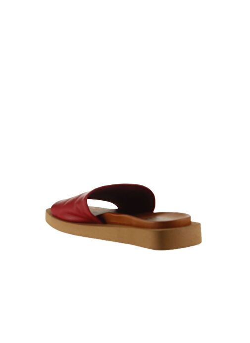 Bueno Shoes Kırmızı Deri Kadın Düz Terlik 01wq9103 - Görsel 5
