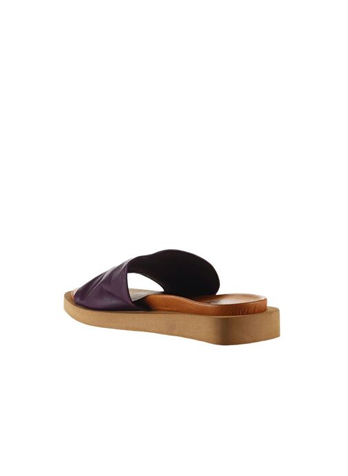 Bueno Shoes Mor Deri Kadın Düz Terlik 01wq9103 - Görsel 5