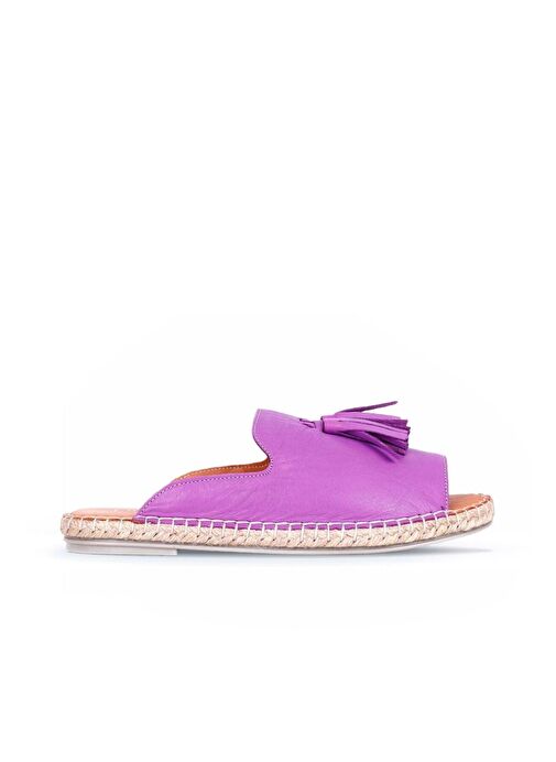 Bueno Shoes Lila Deri Kadın Espadril Terlik 01wj0311 - Görsel 2