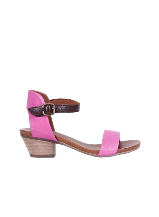 Bueno Shoes Fuşya Deri Kadın Topuklu Sandalet 01wj1802 - Görsel 2