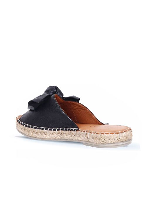 Bueno Shoes Siyah Deri Kadın Espadril Terlik 01wl4605 - Görsel 5