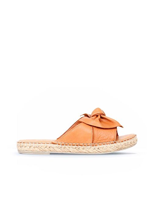 Bueno Shoes Taba Deri Kadın Espadril Terlik 01wl4605 - Görsel 2