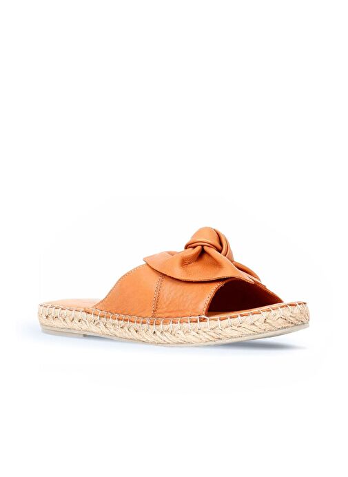 Bueno Shoes Taba Deri Kadın Espadril Terlik 01wl4605 - Görsel 3