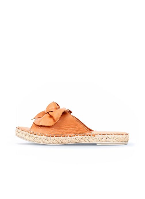 Bueno Shoes Taba Deri Kadın Espadril Terlik 01wl4605 - Görsel 4