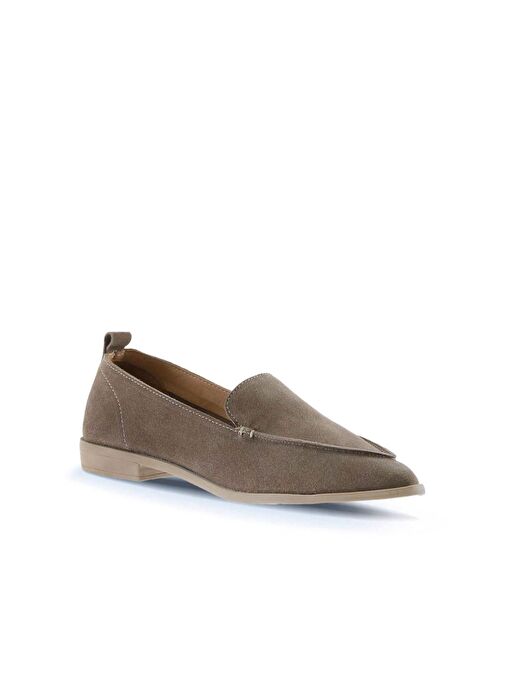 Bueno Shoes Vizon Açık Süet Kadın Düz Babet 01wn0128 - Görsel 4