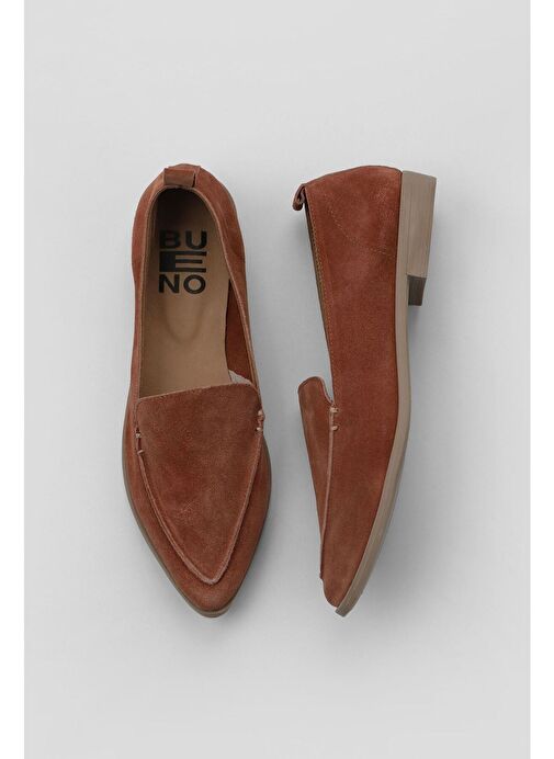 Bueno Shoes Kiremit Süet Kadın Düz Babet 01wn0128 - Görsel 2