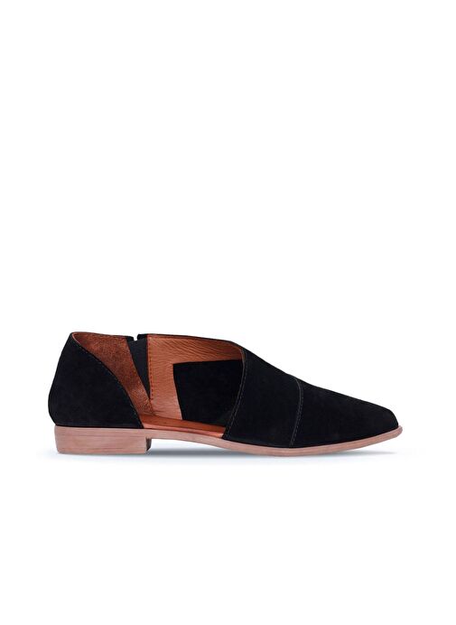 Bueno Shoes Siyah Süet Kadın Klasik Ayakkabı 01wn0145 - Görsel 3