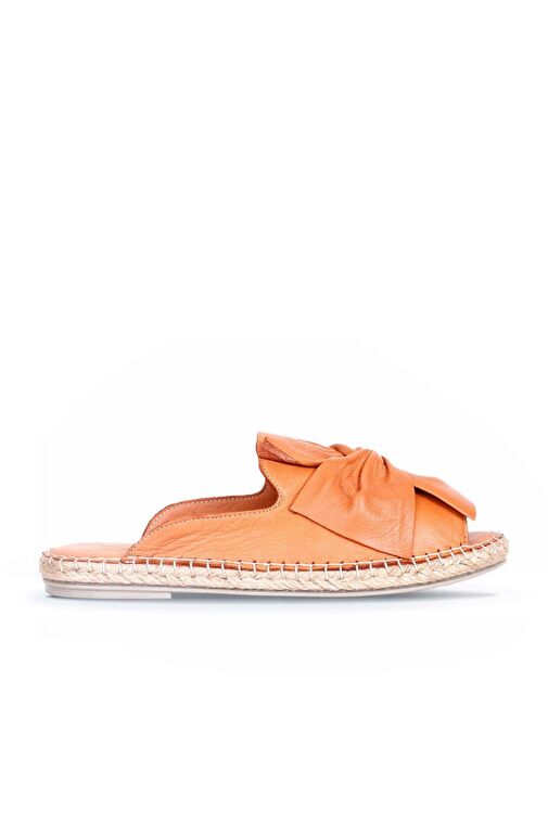 Bueno Shoes Taba Deri Kadın Espadril Terlik 01wn1632 - Görsel 2
