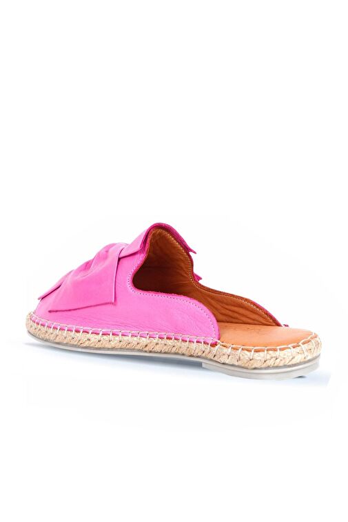 Bueno Shoes Fuşya Deri Kadın Espadril Terlik 01wn1632 - Görsel 5