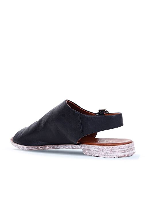 Bueno Shoes Siyah Deri Kadın Sandalet 01wn5000 - Görsel 5