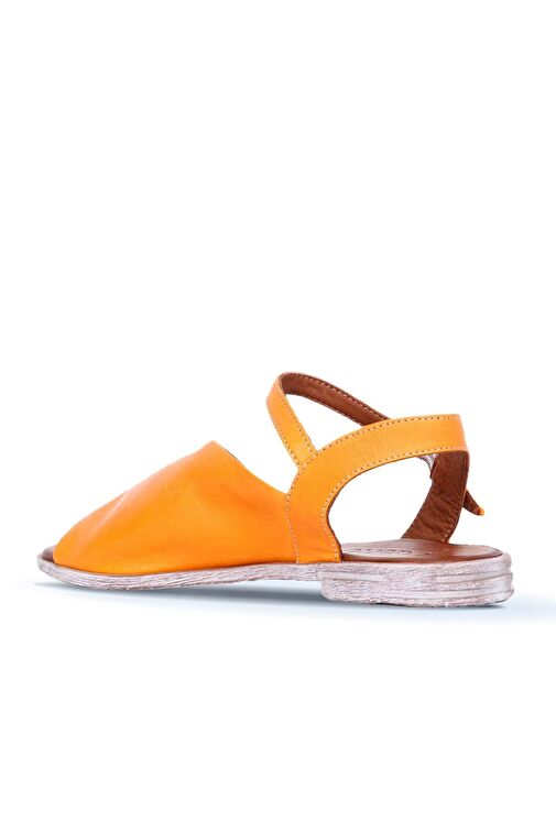 Bueno Shoes Turuncu Deri Kadın Sandalet 01wn5001 - Görsel 2