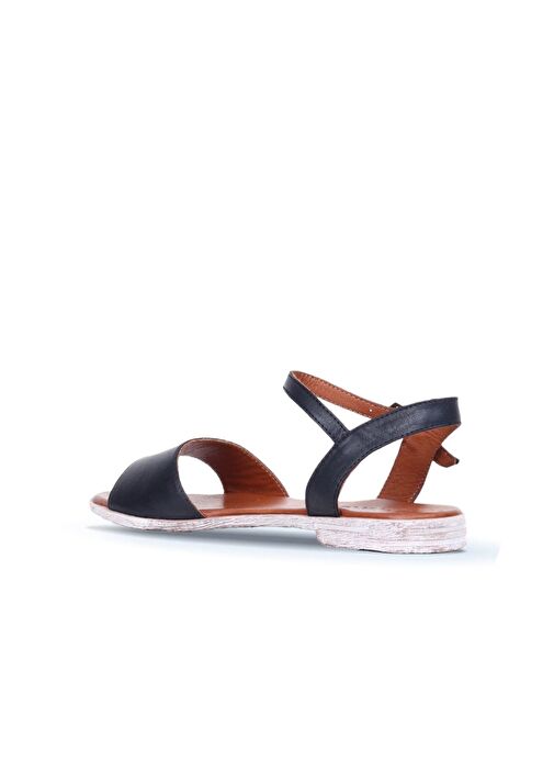 Bueno Shoes Siyah Deri Kadın Sandalet 01wn5003 - Görsel 5
