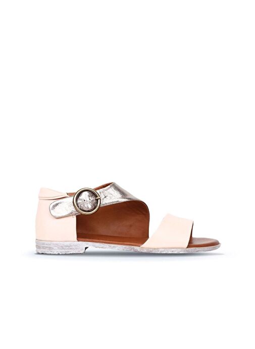 Bueno Shoes Pudra Vizon Deri Kadın Sandalet 01wn5034 - Görsel 2