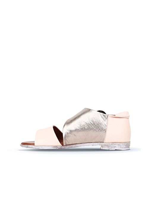 Bueno Shoes Pudra Vizon Deri Kadın Sandalet 01wn5034 - Görsel 4