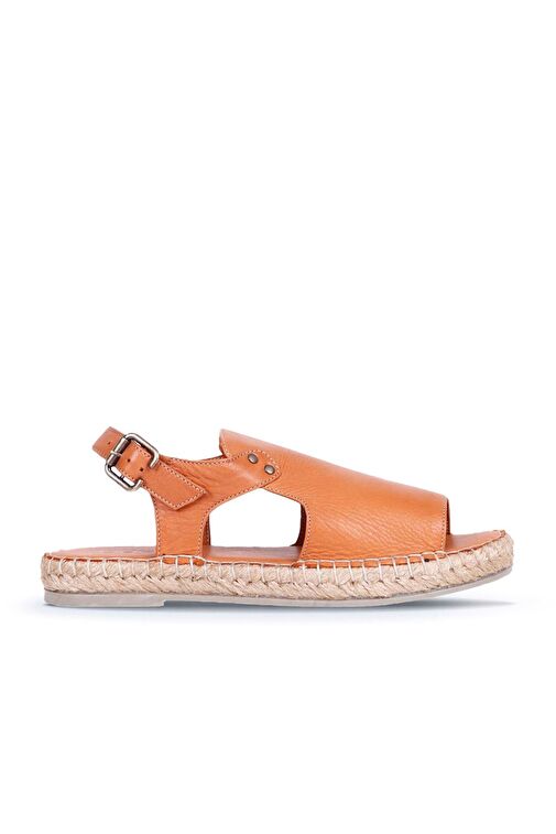 Bueno Shoes Taba Deri Kadın Espadril Sandalet 01wq1125 - Görsel 2