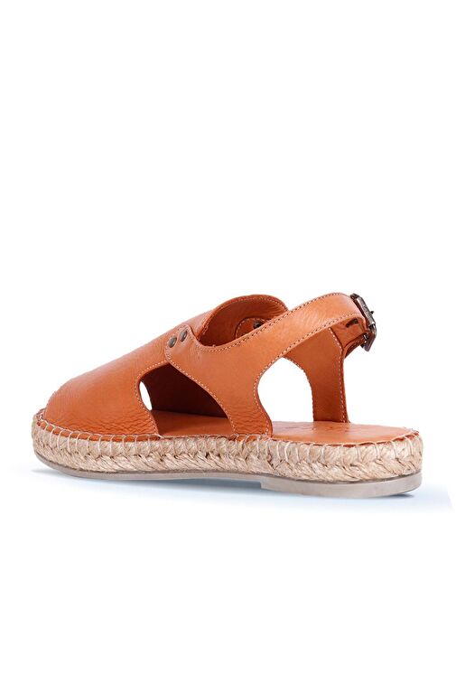 Bueno Shoes Taba Deri Kadın Espadril Sandalet 01wq1125 - Görsel 5