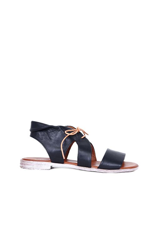 Bueno Shoes Siyah Deri Kadın Sandalet 01wq2000 - Görsel 2