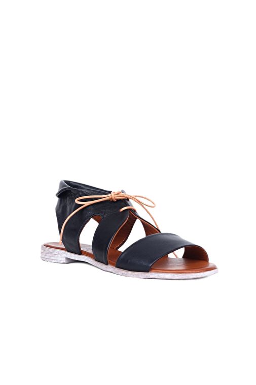 Bueno Shoes Siyah Deri Kadın Sandalet 01wq2000 - Görsel 3