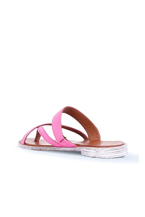 Bueno Shoes Fuşya Deri Kadın Parmak Arası Terlik 01wq2012 - Görsel 5