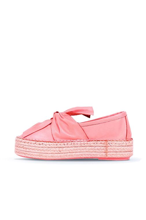 Bueno Shoes Mercan Deri Kadın Dolgu Topuklu Espadril Ayakkabı 01wq3502 - Görsel 4