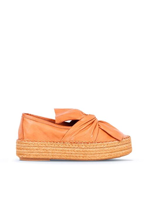Bueno Shoes Taba Deri Kadın Dolgu Topuklu Espadril Ayakkabı 01wq3502 - Görsel 2