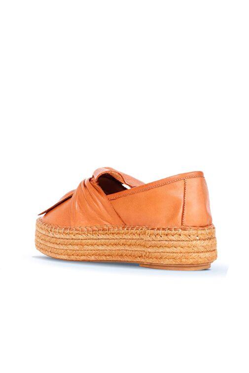 Bueno Shoes Taba Deri Kadın Dolgu Topuklu Espadril Ayakkabı 01wq3502 - Görsel 5