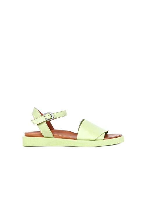 Bueno Shoes Yeşil Deri Kadın Sandalet 01wq9102 - Görsel 2