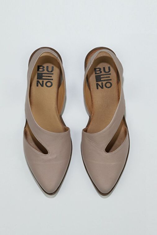 Bueno Shoes Gri Deri Kadın Sandalet 01ws2311 - Görsel 4