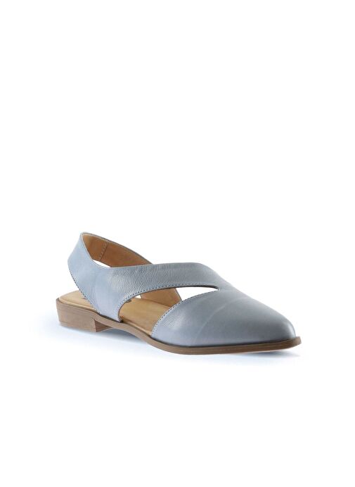 Bueno Shoes Mavi Deri Kadın Sandalet 01ws2311 - Görsel 4