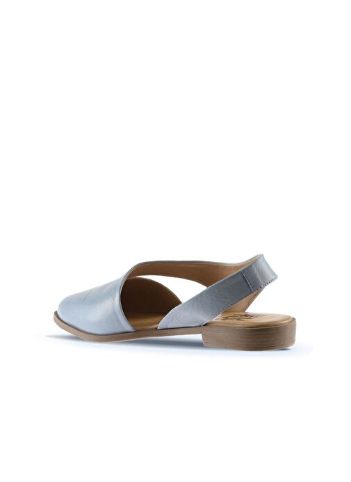Bueno Shoes Mavi Deri Kadın Sandalet 01ws2311 - Görsel 6