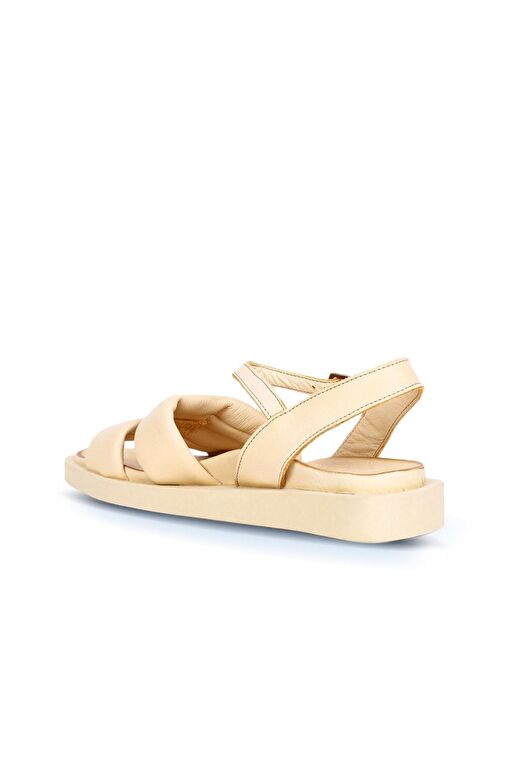 Bueno Shoes Sarı Deri Kadın Sandalet 01ws2824 - Görsel 5