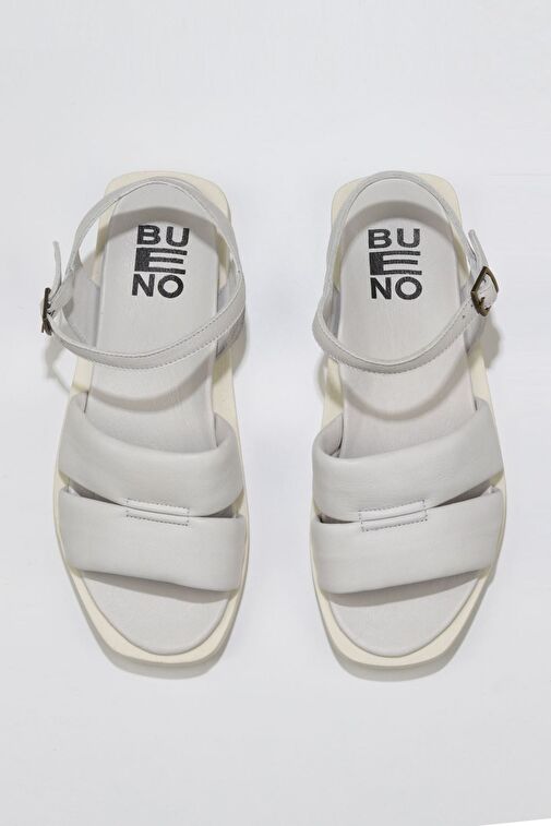 Bueno Shoes Beyaz Kırık Deri Kadın Sandalet 01ws2824 - Görsel 2