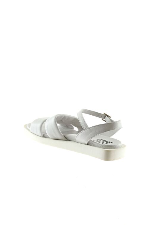 Bueno Shoes Beyaz Kırık Deri Kadın Sandalet 01ws2824 - Görsel 6
