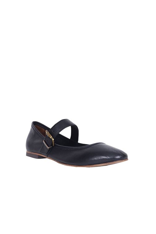 Bueno Shoes Siyah Deri Kadın Düz Babet 01ws4409 - Görsel 3