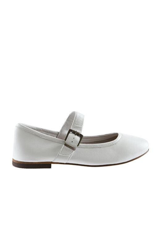 Bueno Shoes Beyaz Deri Kadın Düz Babet 01ws4409 - Görsel 3