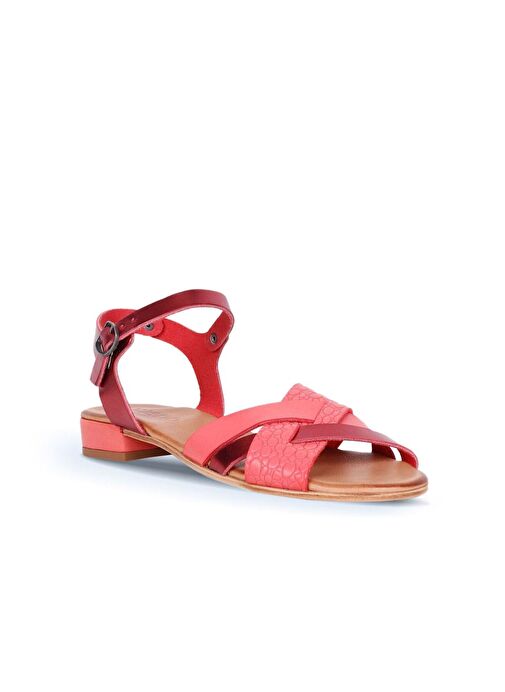 Bueno Shoes Mercan Deri Kadın Topuklu Sandalet 01ws6106 - Görsel 3