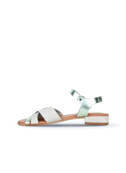 Bueno Shoes Yeşil Deri Kadın Topuklu Sandalet 01ws6106 - Görsel 4