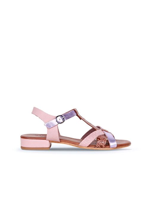 Bueno Shoes Pembe Deri Kadın Topuklu Sandalet 01ws6109 - Görsel 2