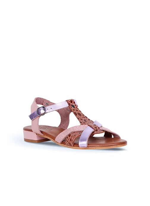 Bueno Shoes Pembe Deri Kadın Topuklu Sandalet 01ws6109 - Görsel 3