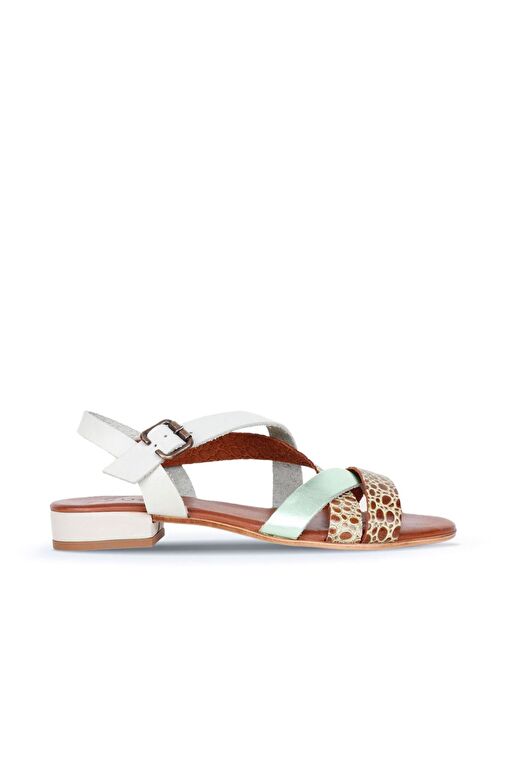 Bueno Shoes Yeşil Deri Kadın Topuklu Sandalet 01ws6110 - Görsel 2