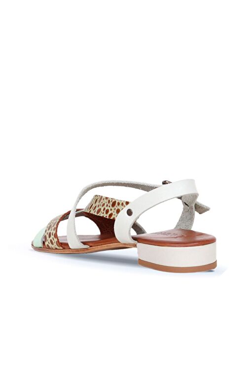 Bueno Shoes Yeşil Deri Kadın Topuklu Sandalet 01ws6110 - Görsel 5