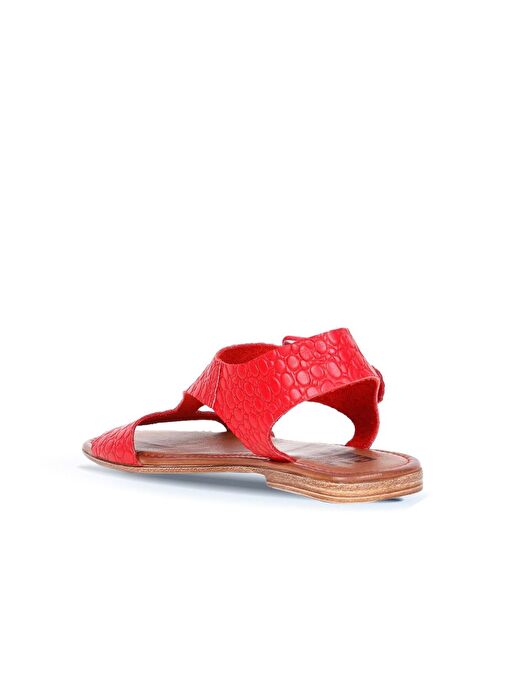 Bueno Shoes Kırmızı Deri Kadın Sandalet 01ws6904 - Görsel 5