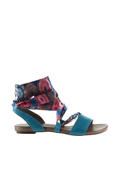 Bueno Shoes Turkuaz Deri Kadın Sandalet 01wj1111 - Görsel 2