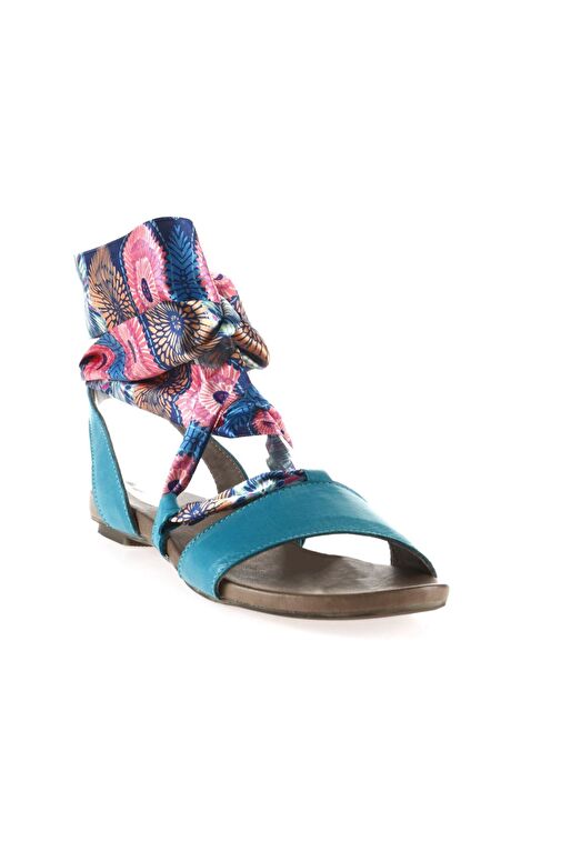 Bueno Shoes Turkuaz Deri Kadın Sandalet 01wj1111 - Görsel 3