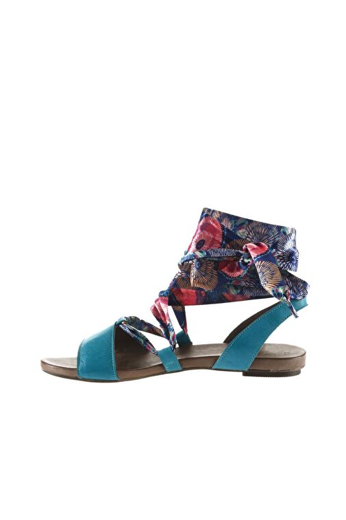 Bueno Shoes Turkuaz Deri Kadın Sandalet 01wj1111 - Görsel 4